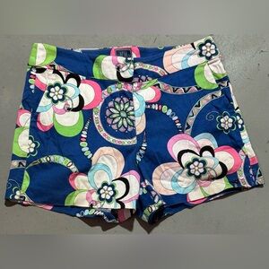Melly M Multicolor Floral High Waist Shorts
